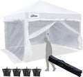 10 x 10 Ft Pop Up Canopy with Mesh Side Walls M6800