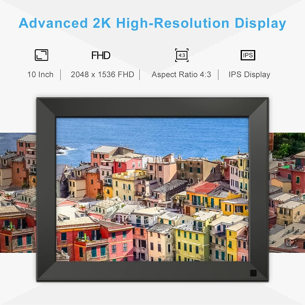 Digital Picture Frame IPS Display Wall-Mountable with Remote Control J992