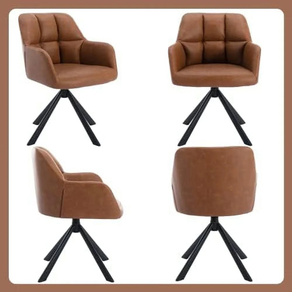 Leather Swivel Arm Desk Chair Z7488