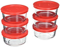 6-Piece Glass Food Storage Set with Lids Q9336