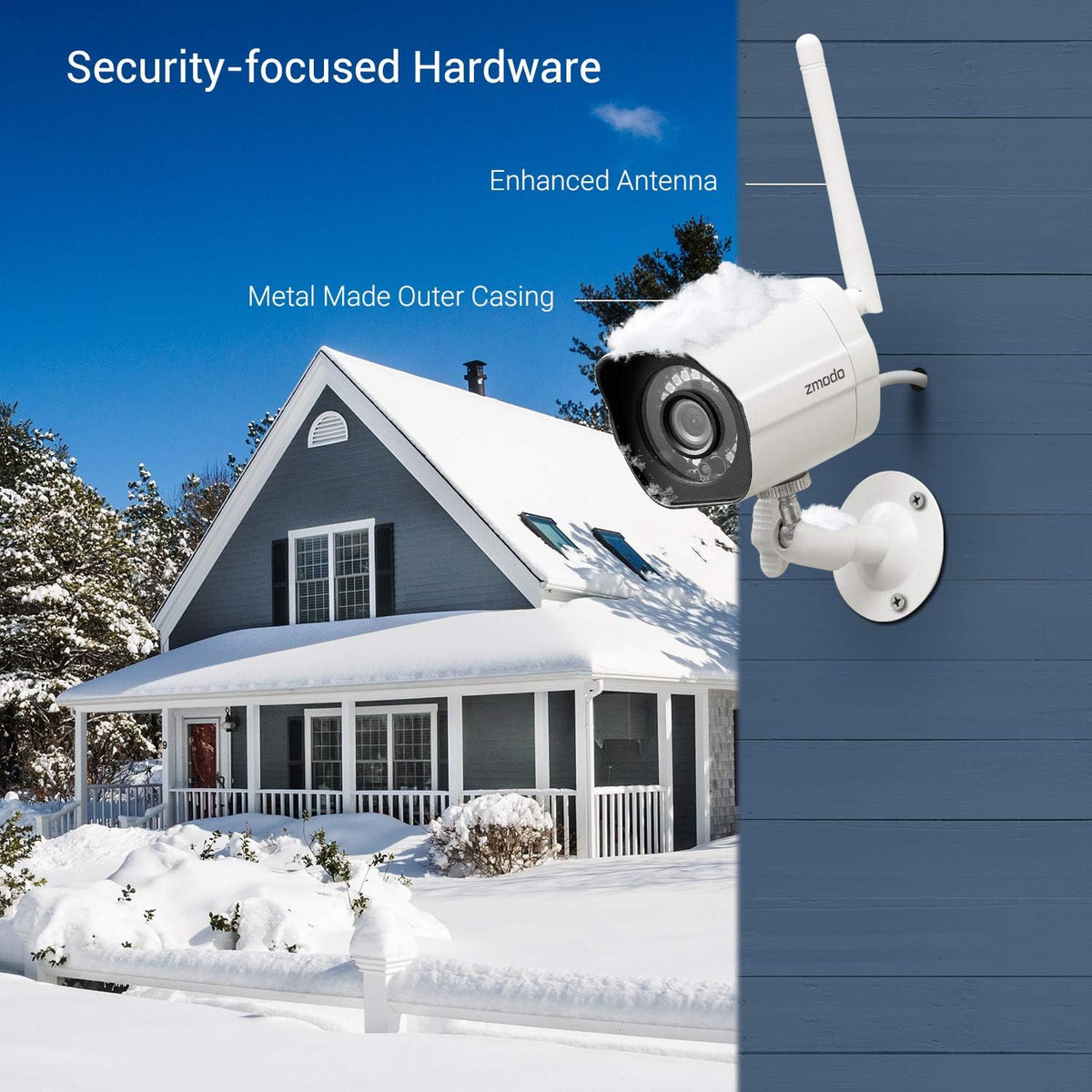 1080p Full HD Wifi Outdoor Security Cameras with Night Vision, IP 66 Weatherproof, 4 Pack F76879