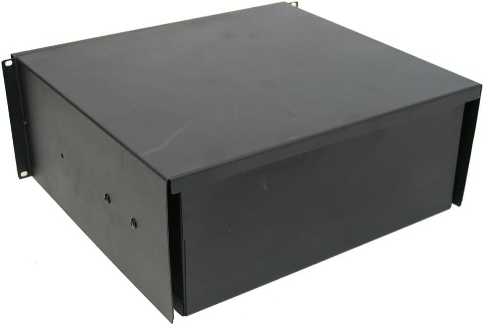 19 Rack Mount 4U Key Lock Drawer Black Z205368