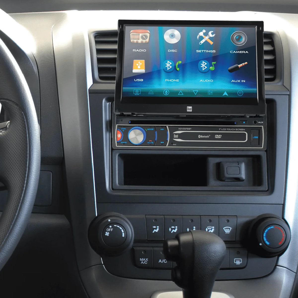 7 inch Single DIN Car Stereo with Motorized Touch Screen P597214