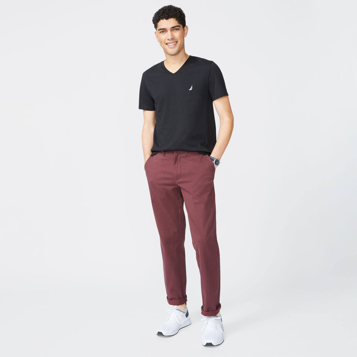 Classic Fit Flat Front Deck Pant S8563