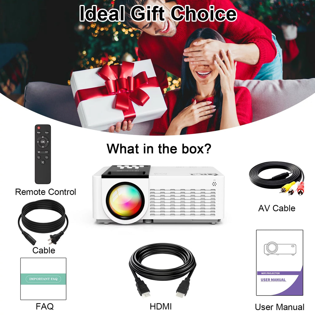 5G WiFi Bluetooth Projector 1080P HD F380