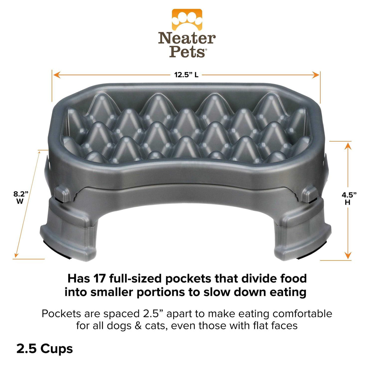 Raised Slow Feeder Dog Bowl T357