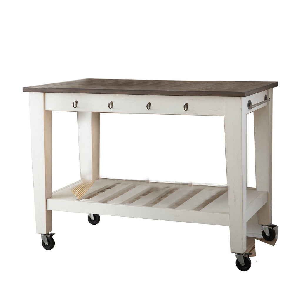 White Kitchen Cart V308