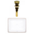 White Rectangle Undermount Sink Set L8985