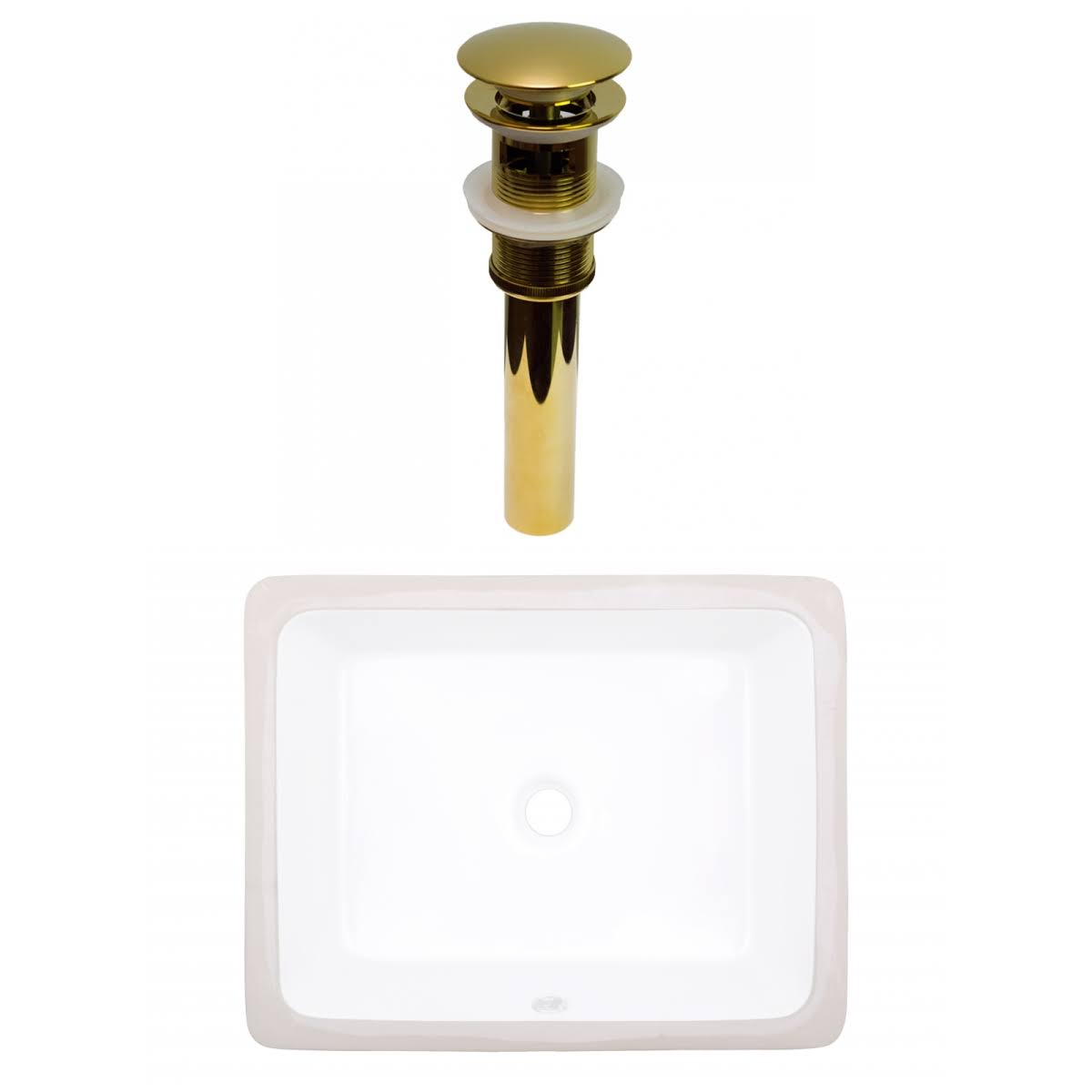 White Rectangle Undermount Sink Set L8985
