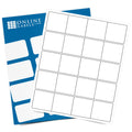 2x22 Square Labels, 100 Sheets, Weatherproof Polyester Laser E670