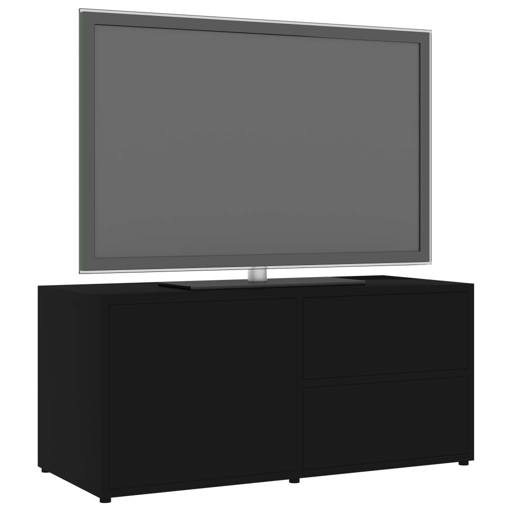 Black Chipboard TV Cabinet M594327