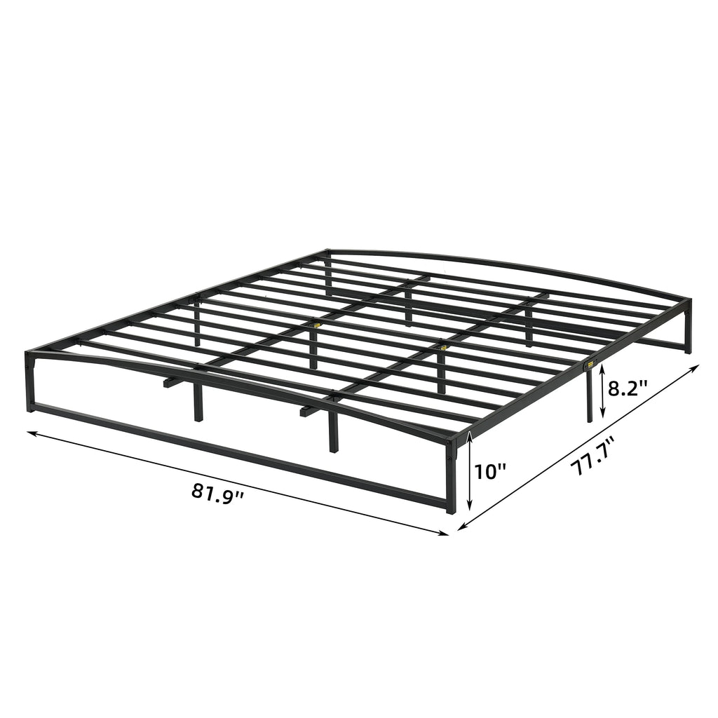 6 Inch Queen Size Metal Platform Bed Frame with Slat Support L558