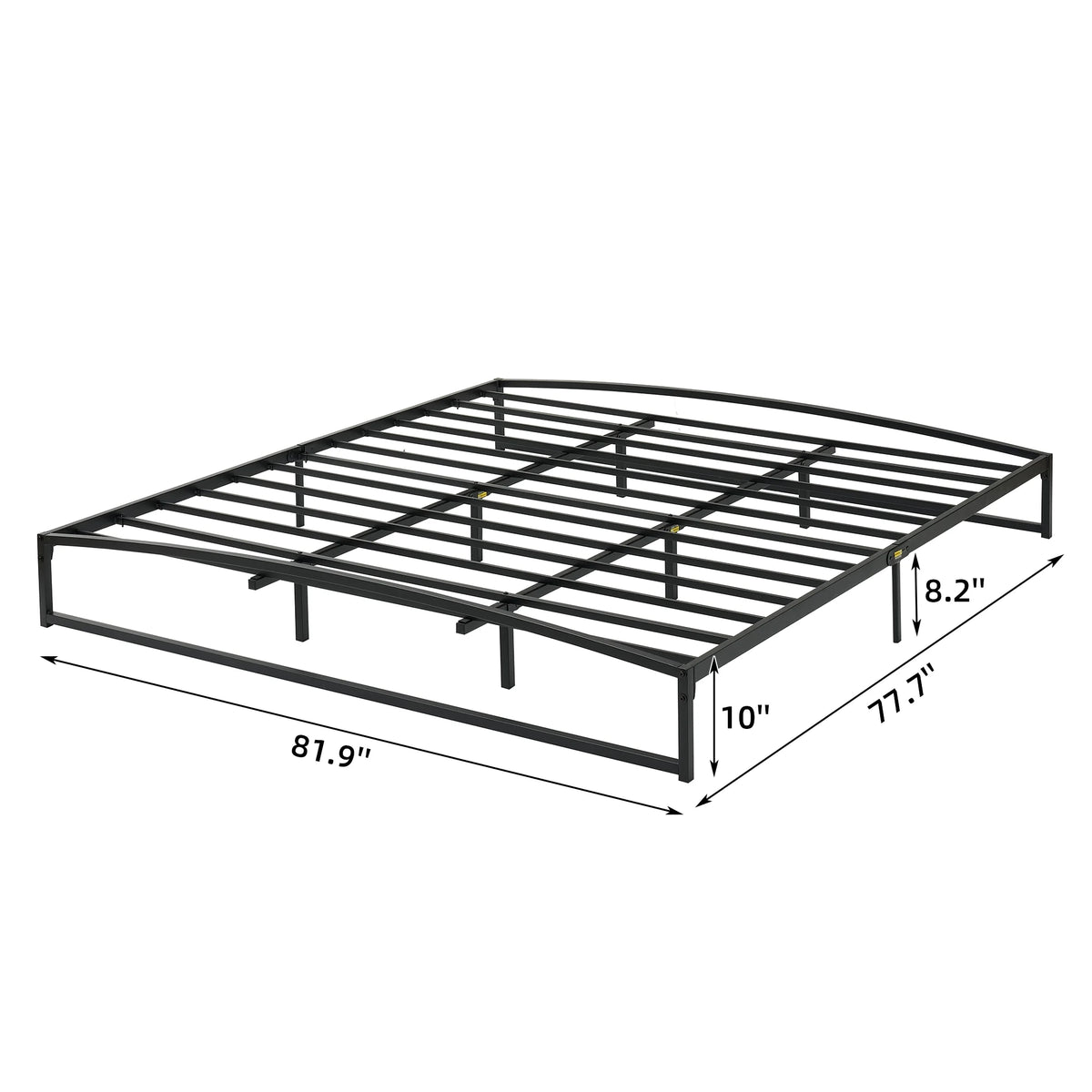 6 Inch Queen Size Metal Platform Bed Frame with Slat Support L558