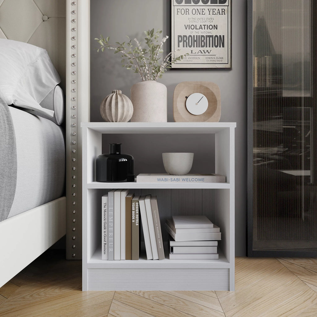 Minimalist Nightstand with Shelf F1480