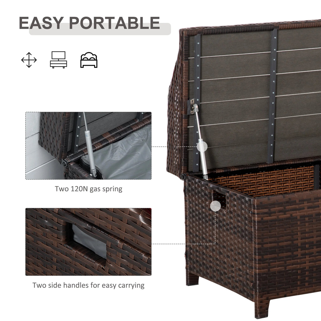 Red Wicker Storage Bench Q73886