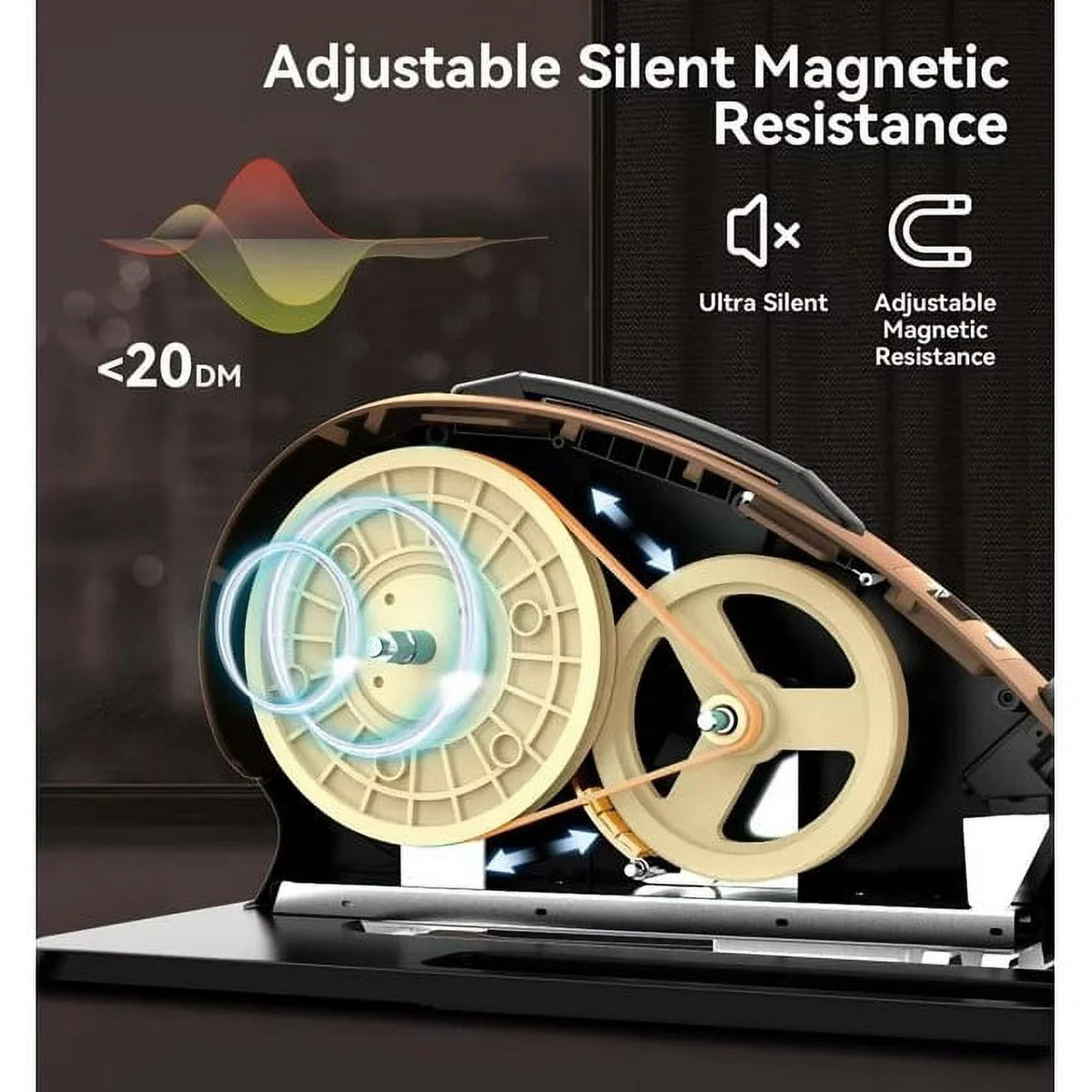 Under Desk Magnetic Elliptical Machine with Foot Massage J3179