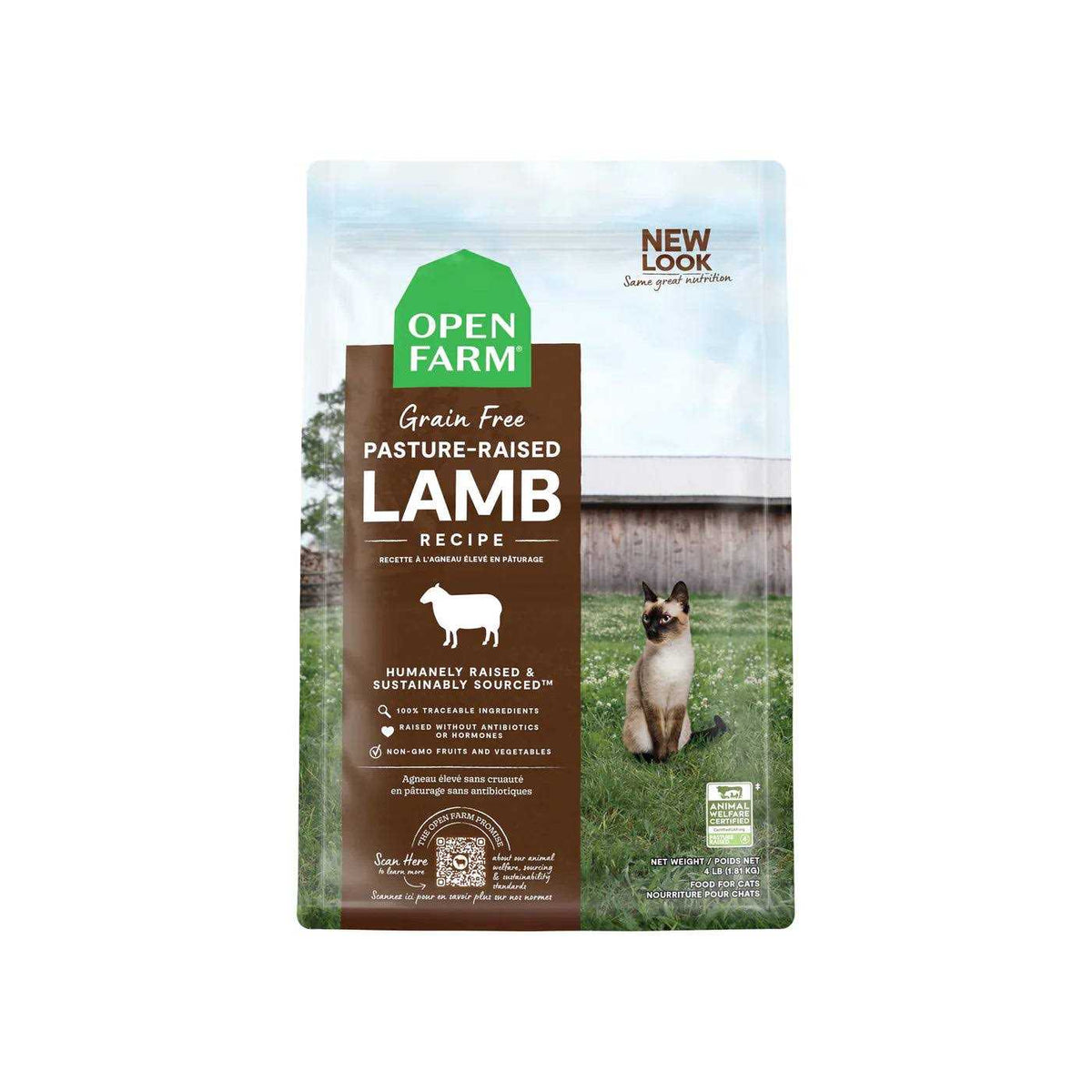 Grain Free Pasture Raised Lamb Recipe Dry Cat Food M62074