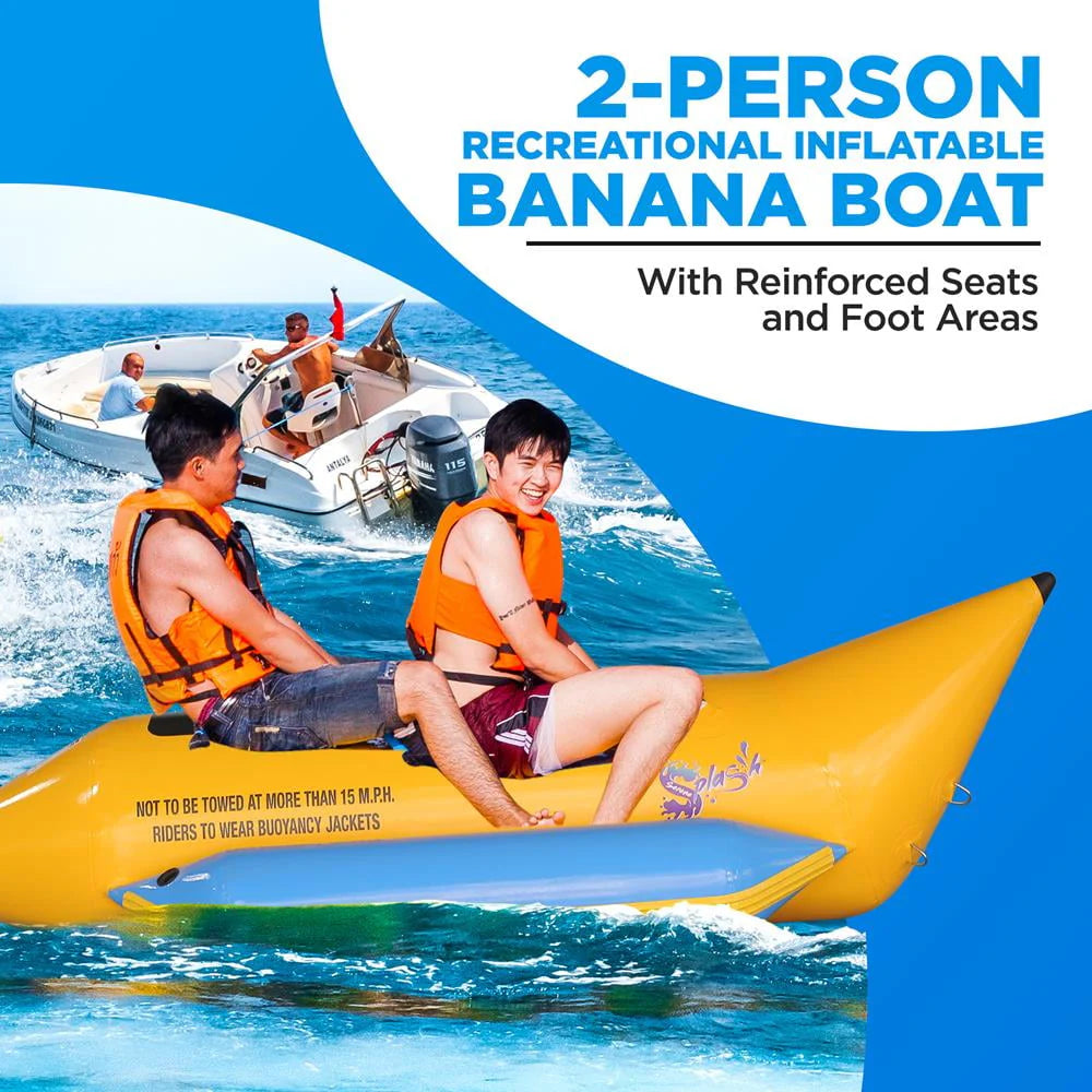 Inflatable Banana Boat with Storage Bag and Foot Pump F51464