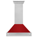 36 Inch Stainless Steel Range Hood with Red Gloss Shell U63665