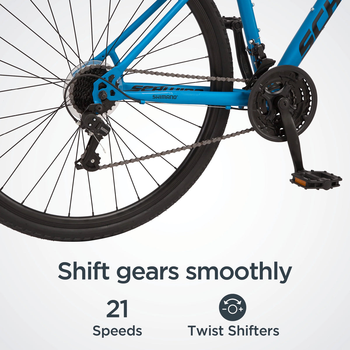 Blue 21 Speeds 700c Wheels Hybrid Bike J9504