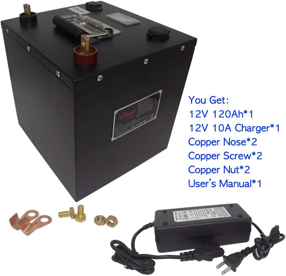 12V 120Ah LiFePO4 Deep-Cycle Battery with Built-in BMS X403