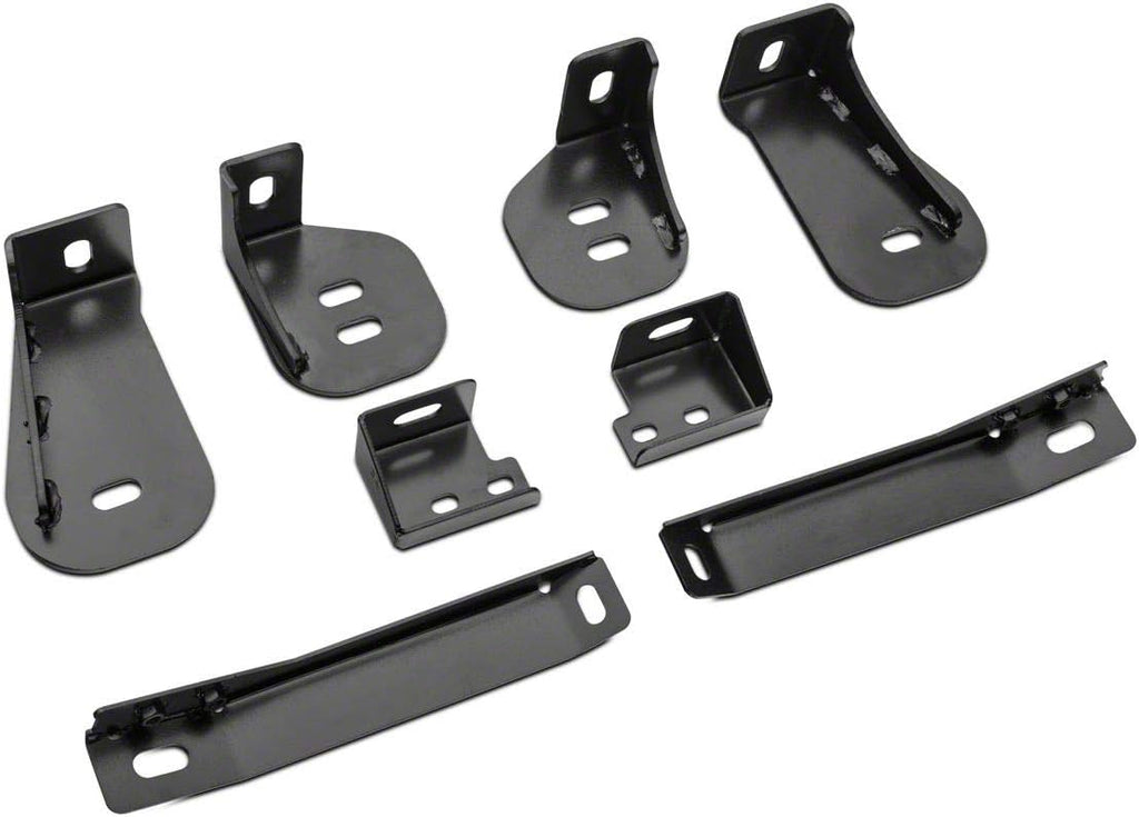 Black 4-Inch Oval Bent End Side Step Bars C21614