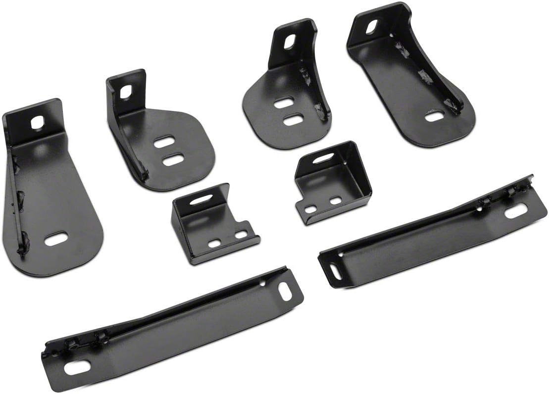 Black 4-Inch Oval Bent End Side Step Bars C21614