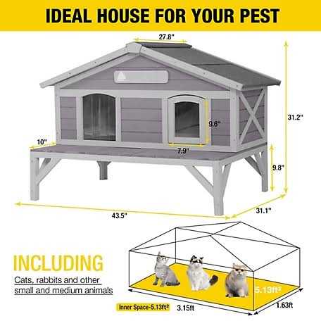 Wooden Cat House I132