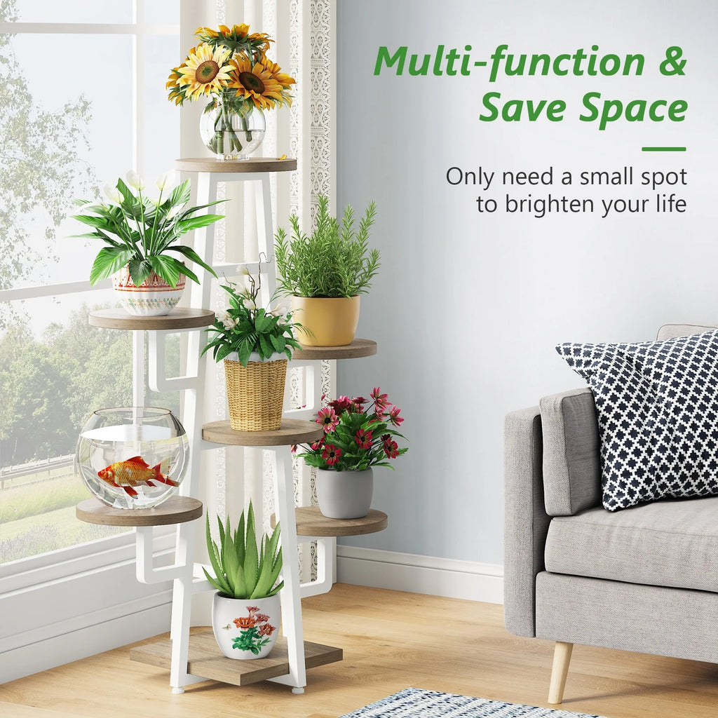 7 Tier Wooden Plant Stand H769361