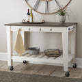 White Kitchen Cart V308