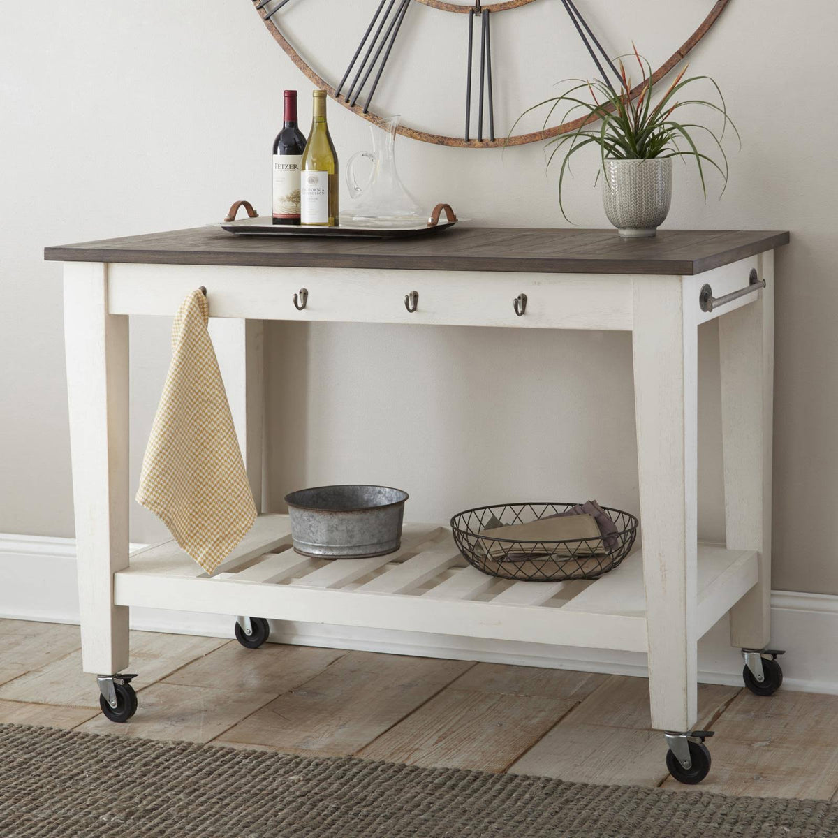 White Kitchen Cart V308