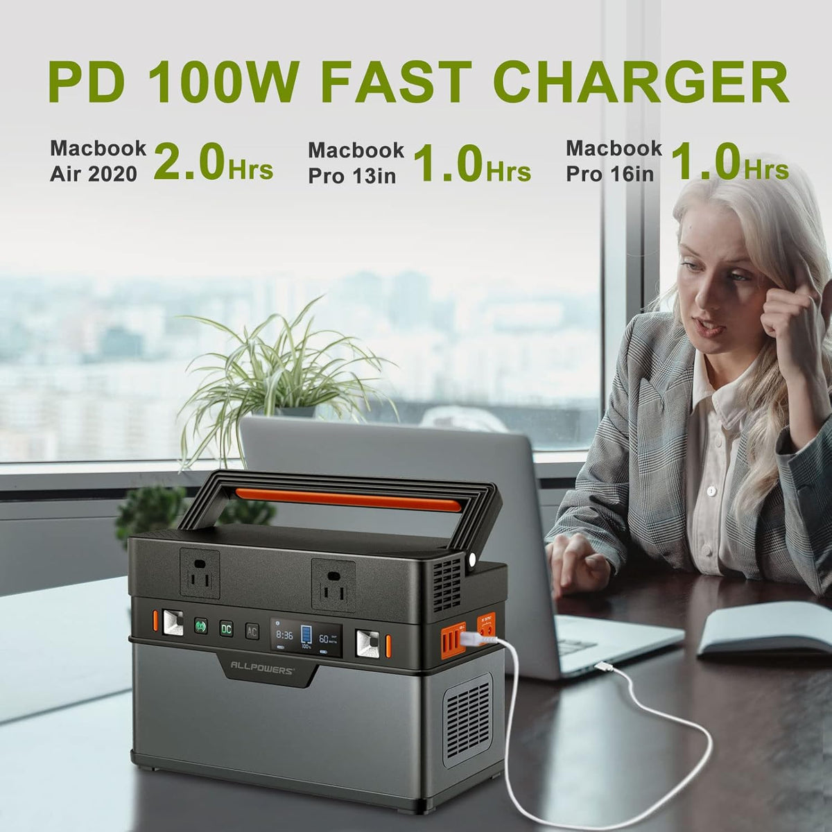 Portable Power Station 700W 606Wh Solar Generator O916691