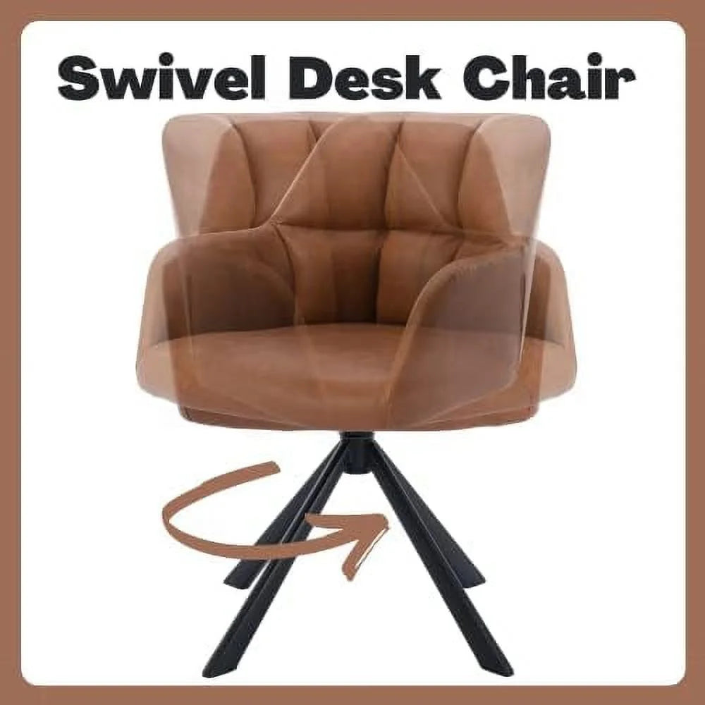 Leather Swivel Arm Desk Chair Z7488