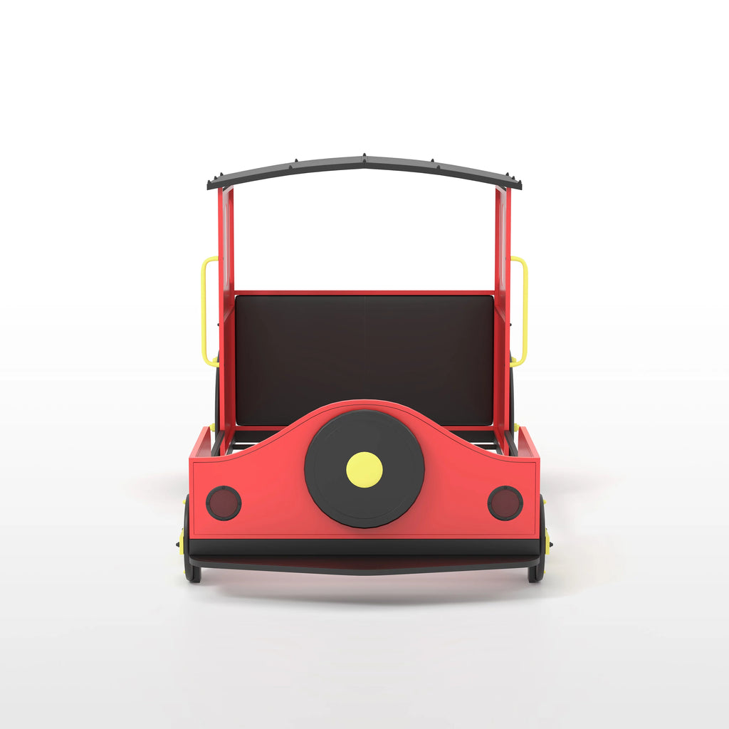 Twin Red and Black Panel Bed R8465