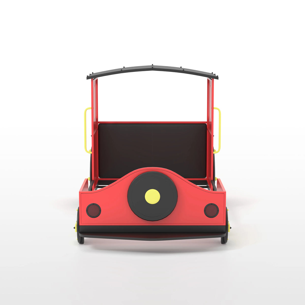 Twin Red and Black Panel Bed R8465