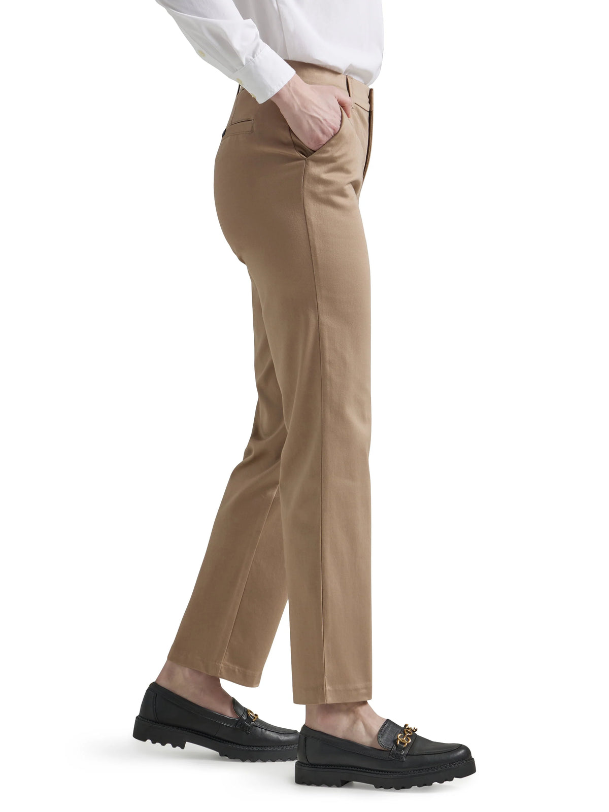 Women's Regular Fit Straight Woven Pant U406
