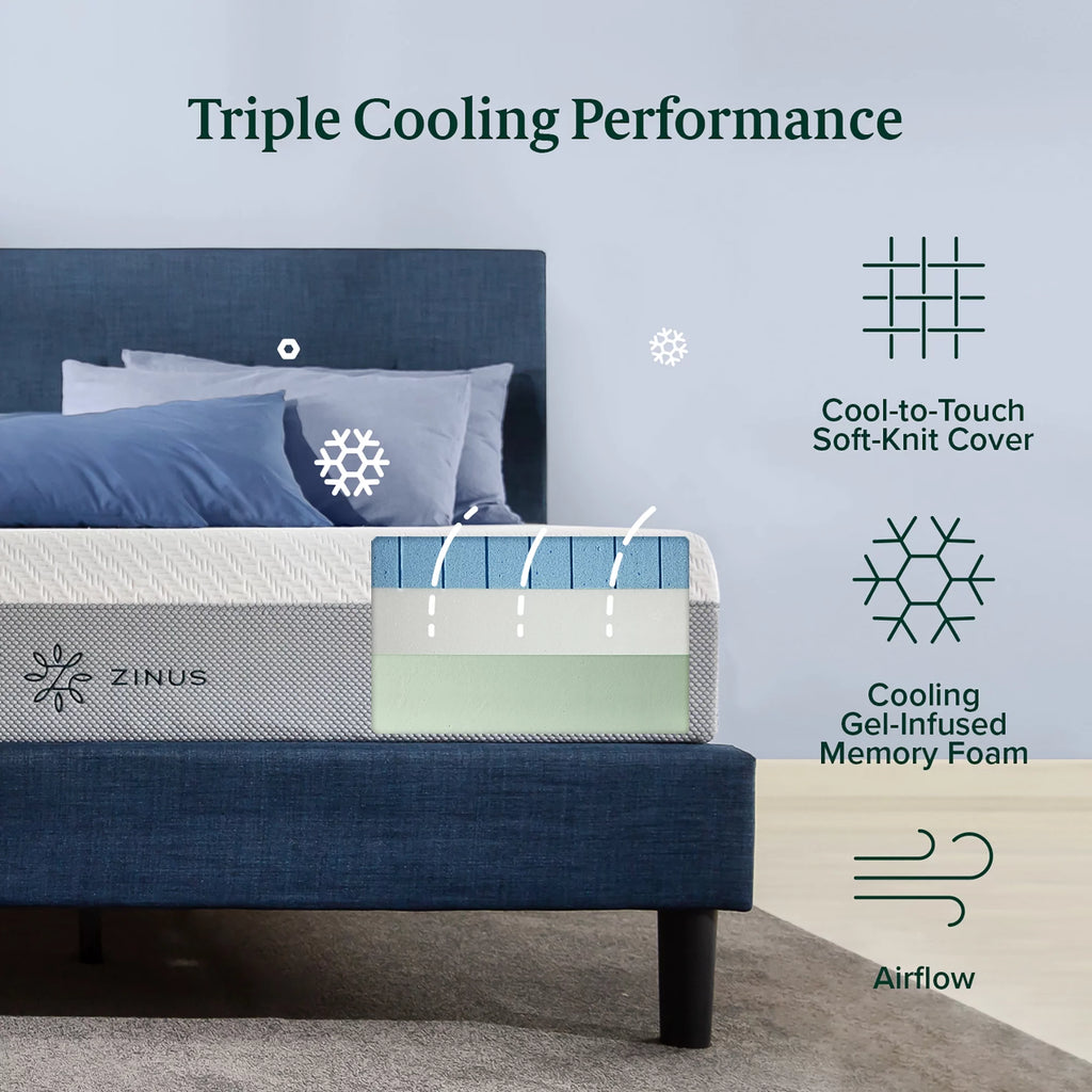 Queen Cooling Gel Memory Foam Mattress Y292