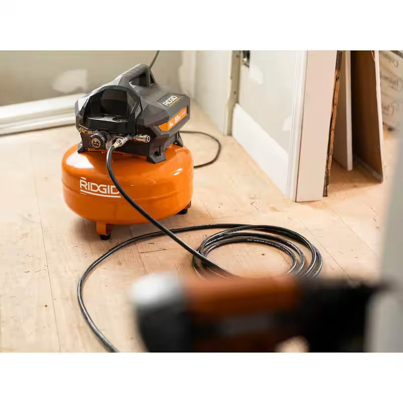 6 Gal. Portable Electric Pancake Air Compressor with Nailer & Stapler P8312