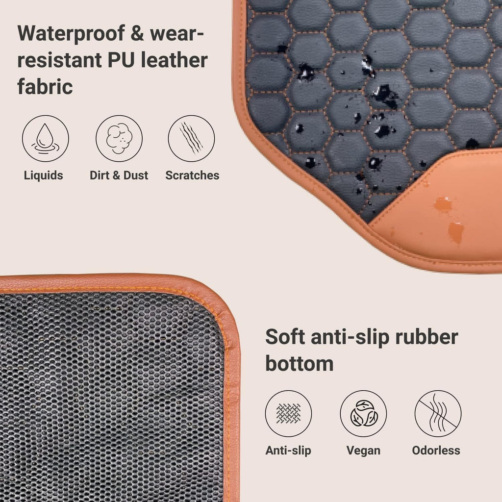 Black Brown Tan Kick Mats Back Seat Protector C7012