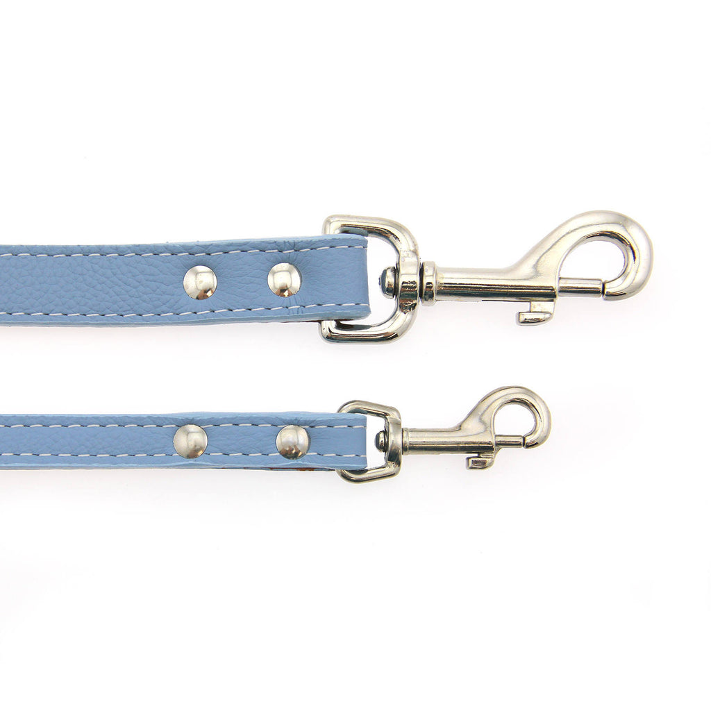 Light Blue Leather Dog Leash S52452