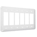 White Six Gang Textured Wallplate G167121