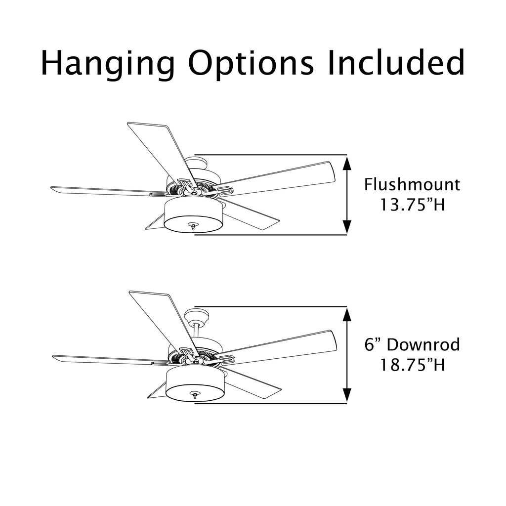 Brown 52-Inch Woven Rope 5-Blade LED Ceiling Fan L122906