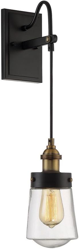 1 Light Vintage Black Sconce Wall Light L989148