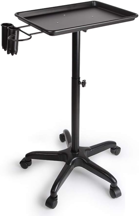 Aluminium Alloy Adjustable Height Trolley Cart with 5 Rotating Wheels M91602