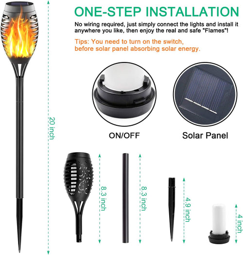 16 Pack Mini Solar Torch Lights Q47299