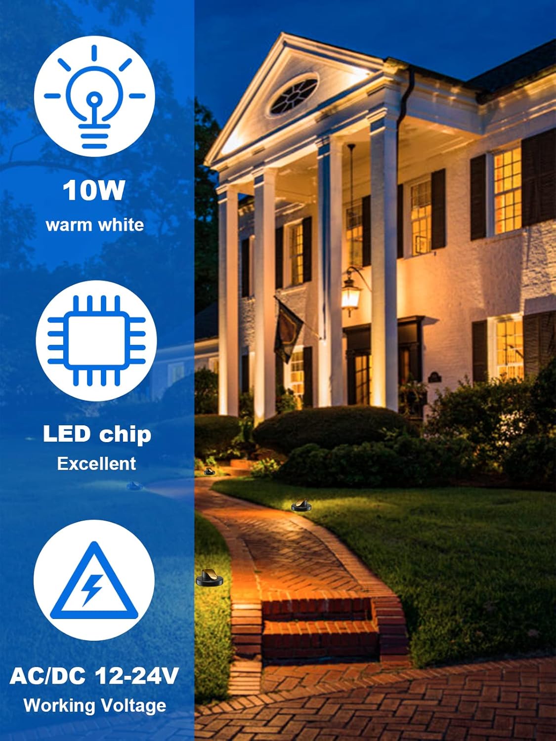 10W LED Low Voltage Landscape Lights 12 Pack G340944