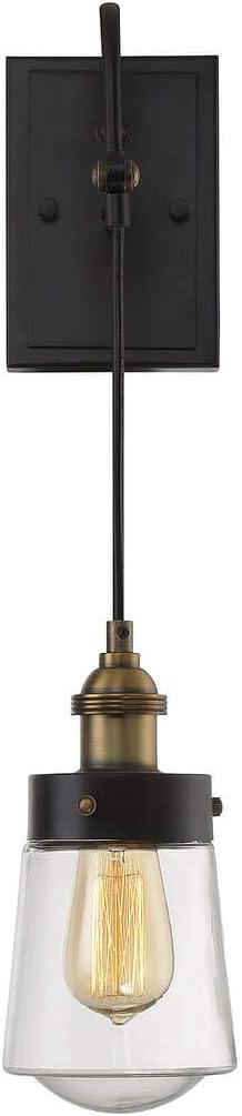 1 Light Vintage Black Sconce Wall Light L989148