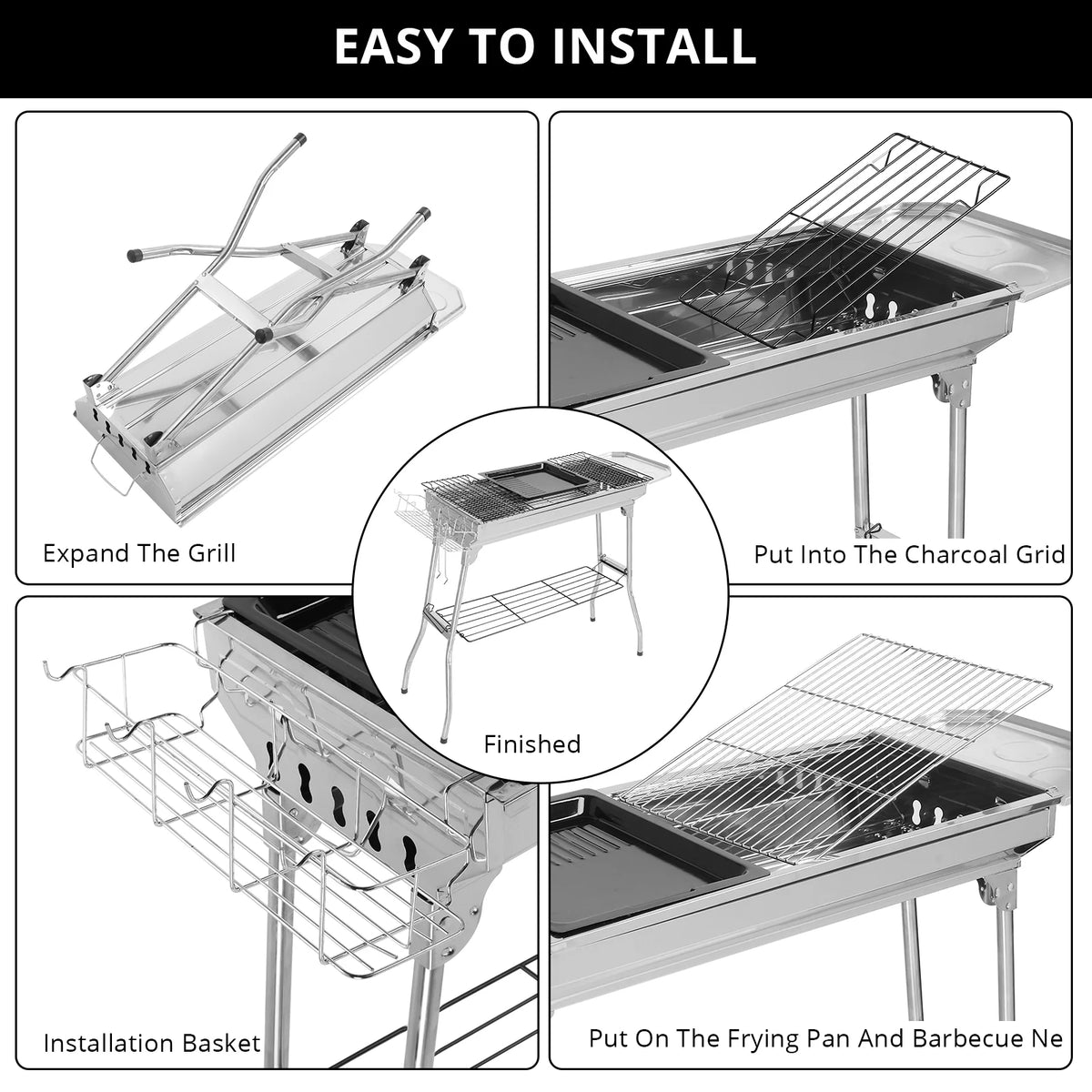 Portable Charcoal Camping Grill 39'' U30976