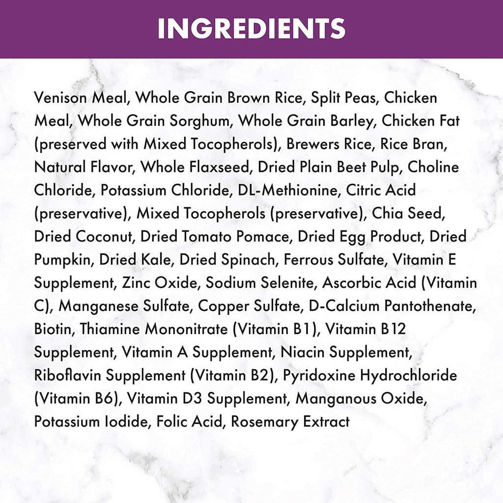 Adult Venison Meal & Brown Rice Recipe Dry Dog Food V8210