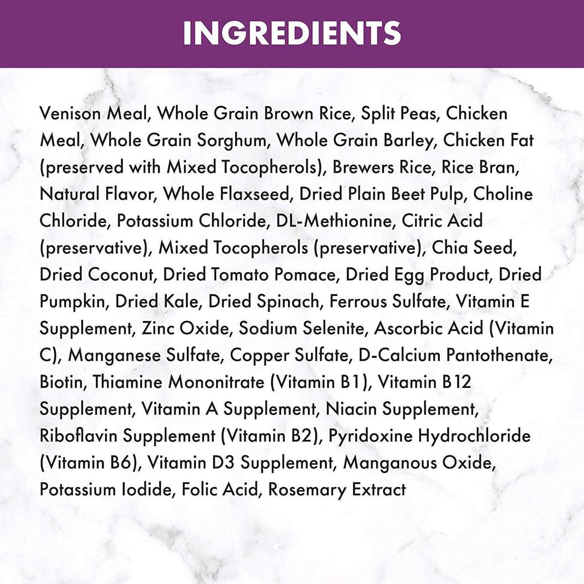 Adult Venison Meal & Brown Rice Recipe Dry Dog Food V8210